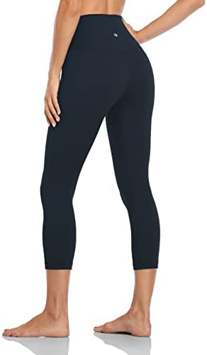 HeyNuts Essential High Waisted Yoga Capris Leggings, Tummy Control Workout Cropped Yoga Pants 19''/21''