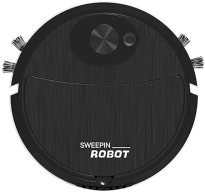 Mini Cleaning Robot Automatic Vacuum Cleaner, 3-in-1 Sweeping Robot Vacuum Cleaner, Light Vacuum Cleaner, Suitable for Pet Hair, Hard Floors, Carpets, Ultra-Thin Silent Floor Vacuum Cleaners (black)