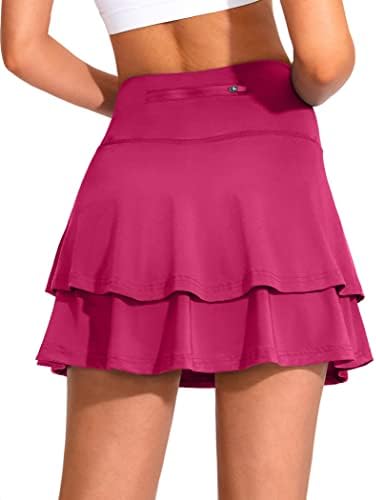 G Gradual Women's Pleated Tennis Skirts with 4 Pockets Athletic Golf Skorts Skirts for Women Layered Skirts Workout Running