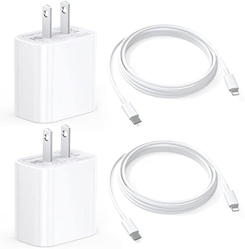 Qwinjwin iPhone 14 13 12 11 Fast Charger, 2-Pack with 6.6FT USB C Connector Hi-Speed Cable with iPhone 14/13/13Pro/12/12 Pro/11/11Pro/XS/Max/XR/X/8 Plus,iPad