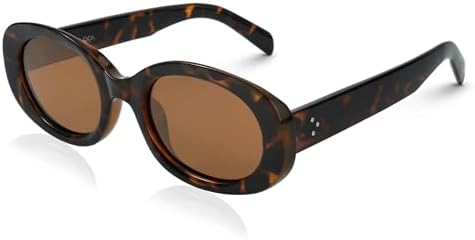 Zeelool Retro Oval Sunglasses for Women Polarized UV400 Protection 90s Sunglasses Vintage Shades
