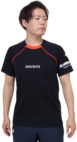 Descente Short Sleeve Practice Shirt, Training Wear, Sweat Absorbent, Quick Drying