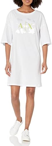 Emporio Armani Women's Bat Sleeve Summer Bp Print T-Shirt Mini Dress