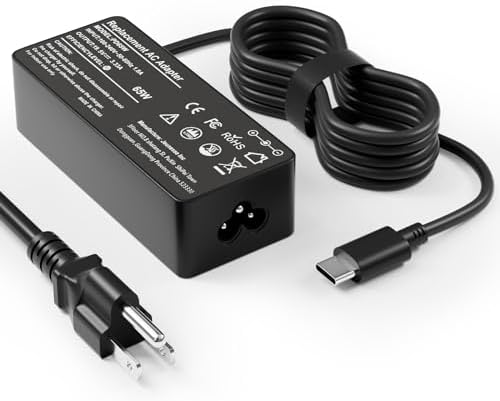 65W USB C Laptop Charger for Dell Latitude 5420 5520 7320 7370 7420 Chromebook 3100 2 in 1 XPS Series LA65NM170 HA65NM170 02YK0F 0M1WCF Type C Power Cord Dell Computer USB-C AC Adapter