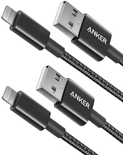 Anker iPhone Charger Cable, (2-Pack) 6ft, Premium Nylon USB-A to Lightning Cable, MFi Certified Cable for iPhone SE/Xs/XS Max/XR/X/8 Plus/7/6 Plus, iPad, and More.