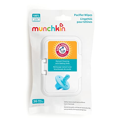 Munchkin® Arm & Hammer Pacifier Wipes - Safely Cleans Baby and Toddler Essentials, 1 Pack, 36 Wipes