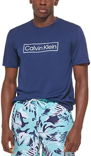 Calvin Klein Men's Light Weight Quick Dry Short Sleeve 40+ UPF Protection