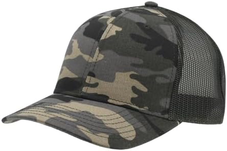 The Vintage Year Plain Two Tone Cotton Twill Mesh Adjustable Trucker Baseball Cap