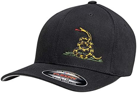 Black Patriot Venom Cap Flexfit Hat Structured Mid Profile Cap for Men