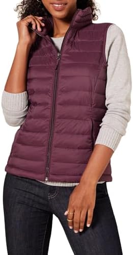 Amazon Essentials Women's Lightweight Water-Resistant Packable Puffer Vest