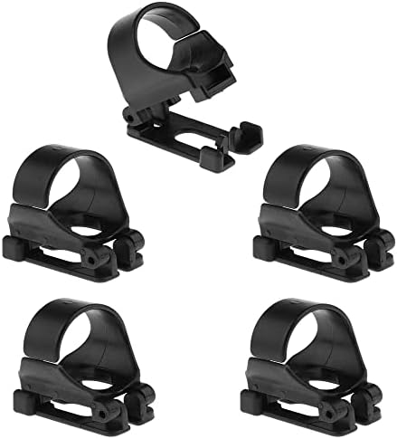 Tsurpcao Scuba Dive Universal Plastic Clip,Snorkel Keeper Tube Holder,Plastic Clip Snorkel Keeper Retainer Replacement Snorkeling Equipment (5Pack,Black)