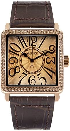 Valence Watch for Women. Women's Vintage Square Watches Classic Ladies Quartz Watches with Leather Watch Band Women's Wrist Watches