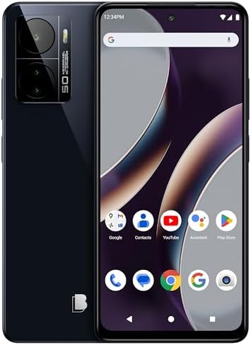 BLU G93 | 2023 | 3-Day Battery | Unlocked | 6.8” HD+ Infinity Display | 128/6GB | Triple 50MP Camera | US Version | US Warranty | Black