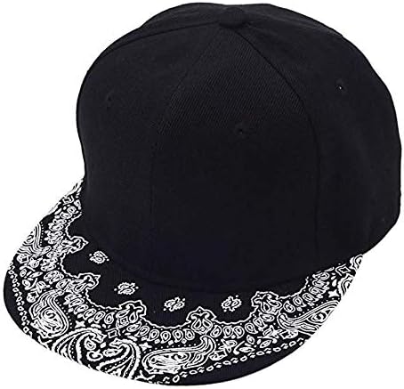 Quanhaigou Snapback Hat for Men Women,Hip Hop Style Colorful Flat Bill Hats Teens Adjustable Baseball Cap