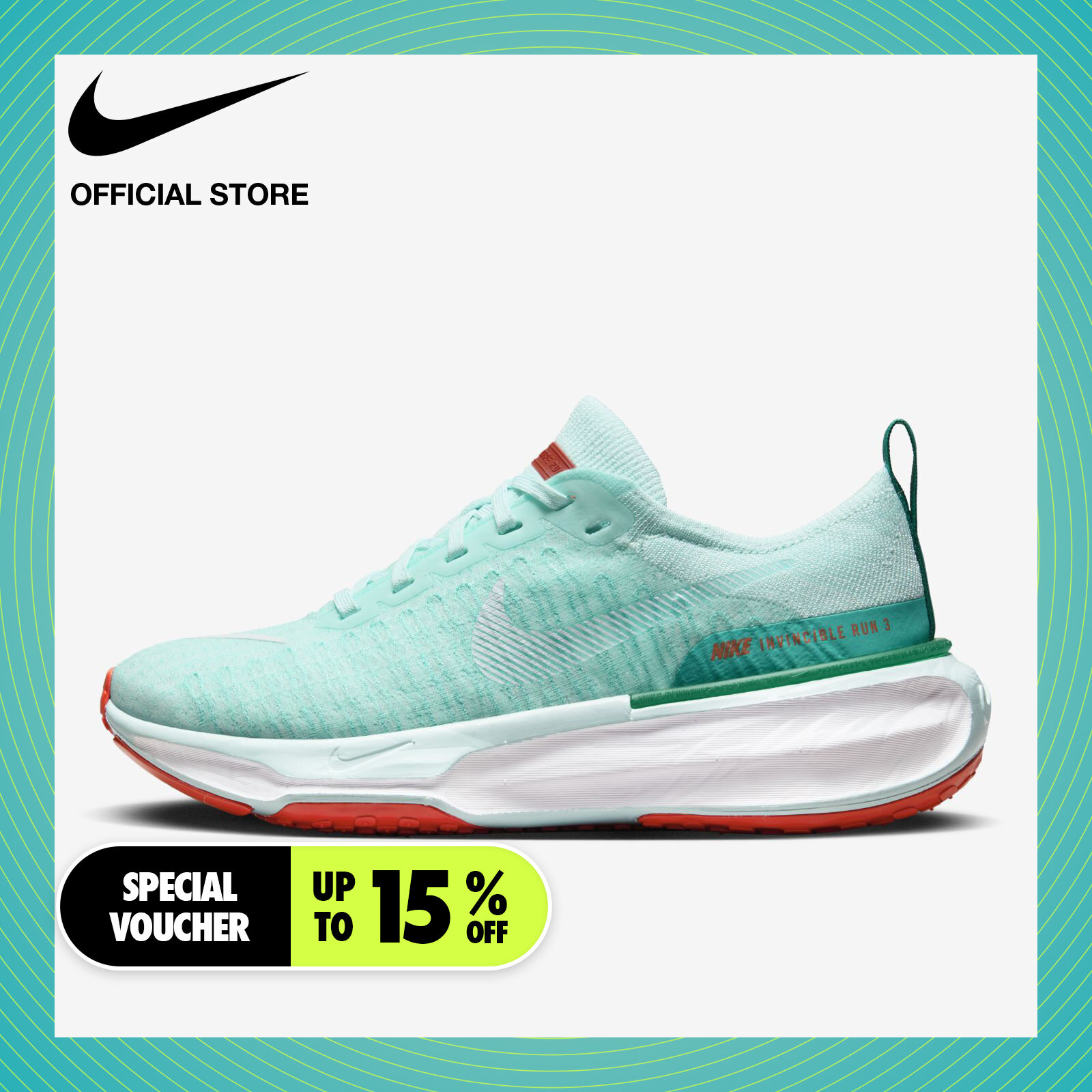 Nike Women's Invincible 3 Road Running Shoes - Jade Ice
