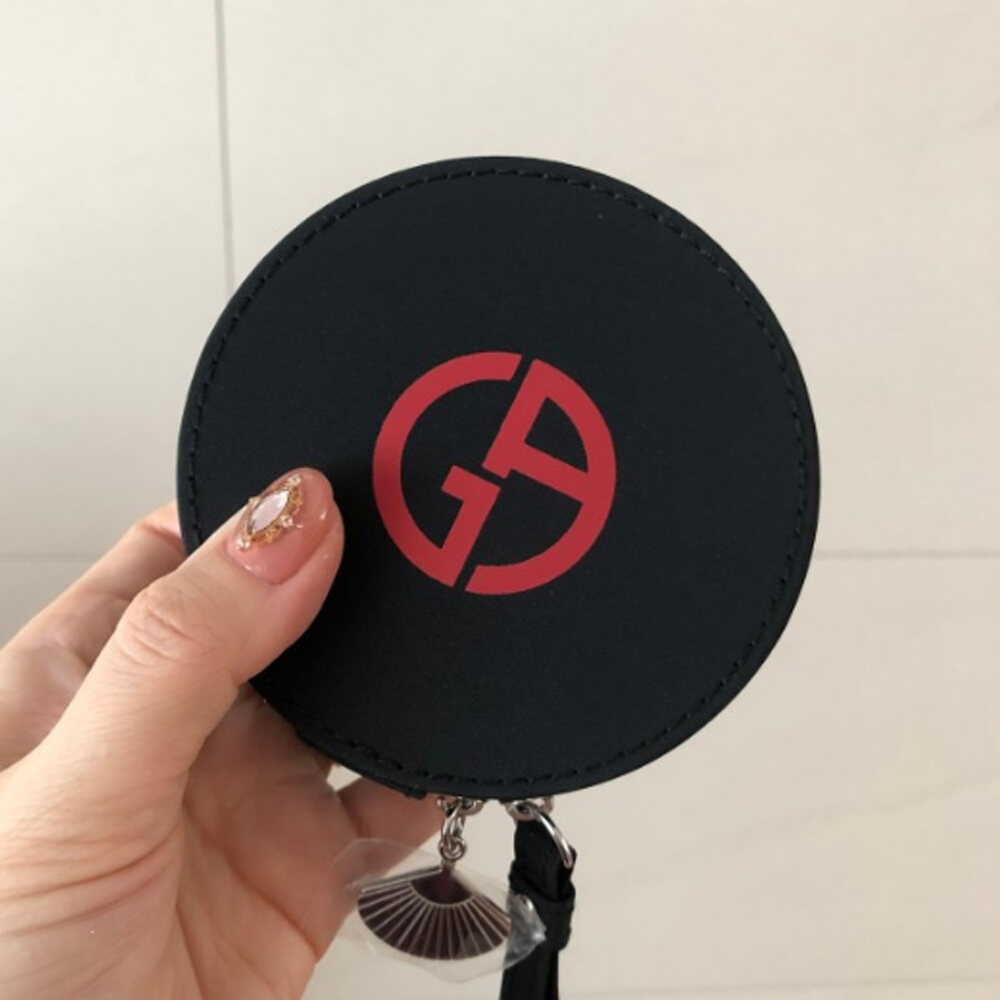 Giorgio Armani  pouch hard Black Round
