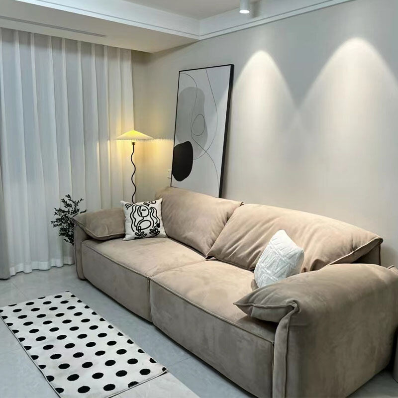 Elephant Ear Baxter Sofa Italian Minimalist Anti-Scratching Emery Fabric Small Apartment Living Room Straight down Sofa