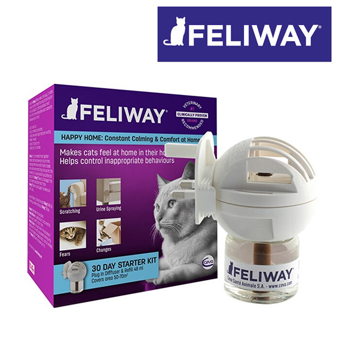 FELIWAY Classic Cat Calming  Pheromone Diffuser 30 Day Starter Kit (48 mL) / Diffuser Refill
