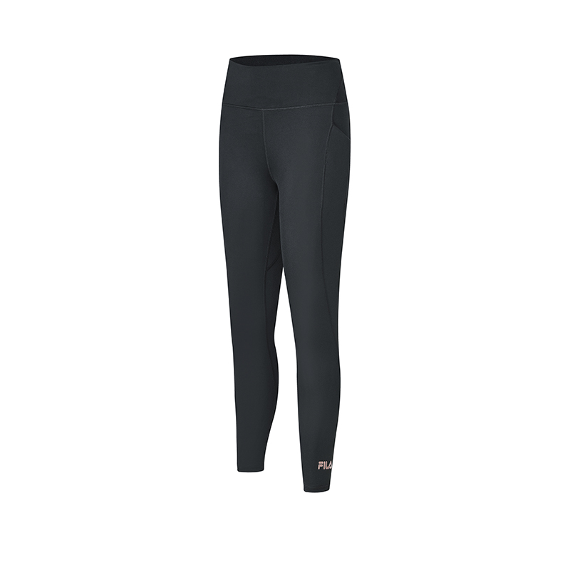 FILA CORE BLACK ATHLETICS FITNESS Women Knit Leggings in Black