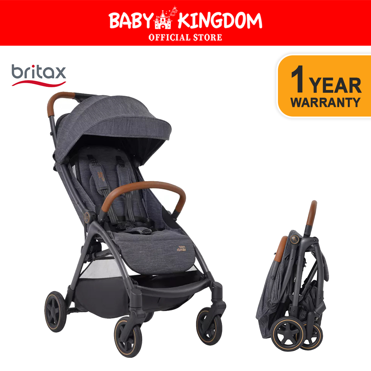 Britax Gravity II Auto One-handed fold Stroller