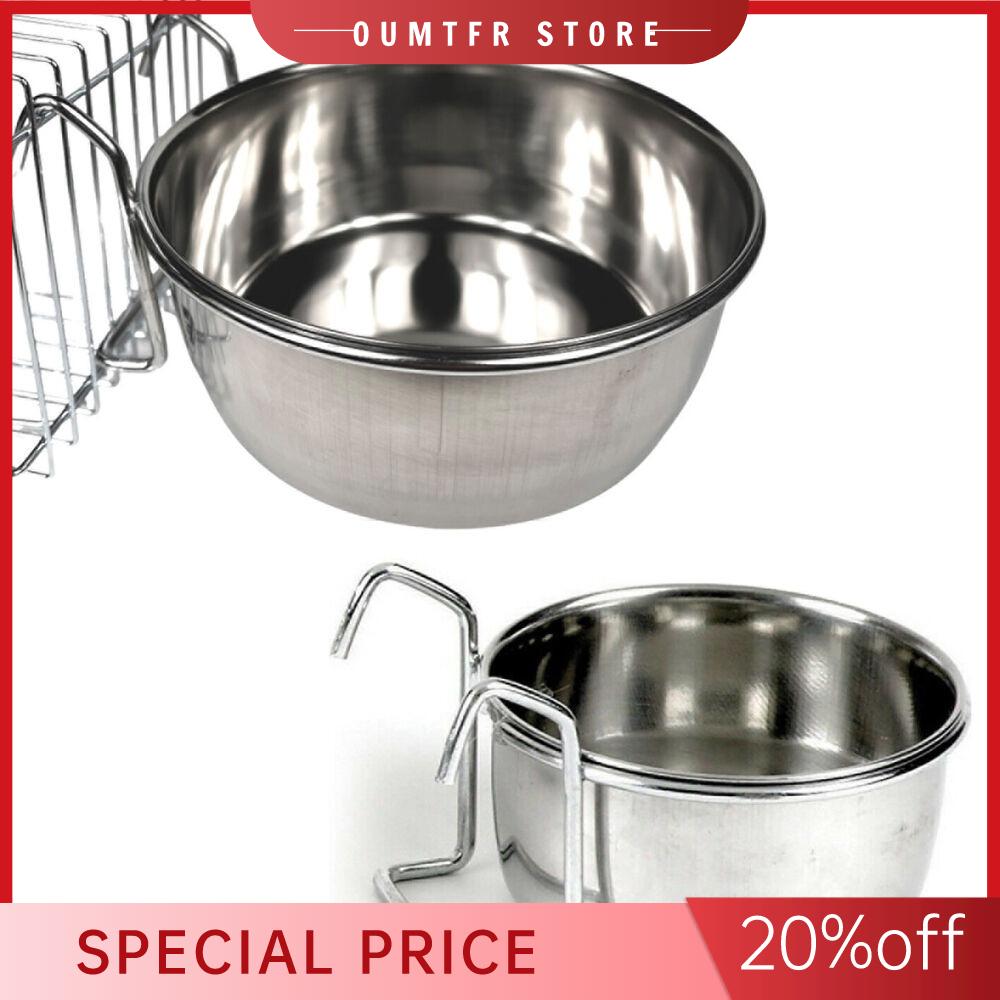 OUMTFR STORE Hanger Cage Cup Puppy Cat Stationary Dog Bowl Travel Food Water Bowls Pet Feeding Tools Hanging Feeder Dish