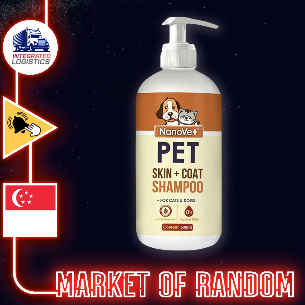 ??SG SELLER?? Nanovet Pet Skin + Coat Shampoo 500ml for Cat and Dog (Malaysia's #1 Pet Care Brand)