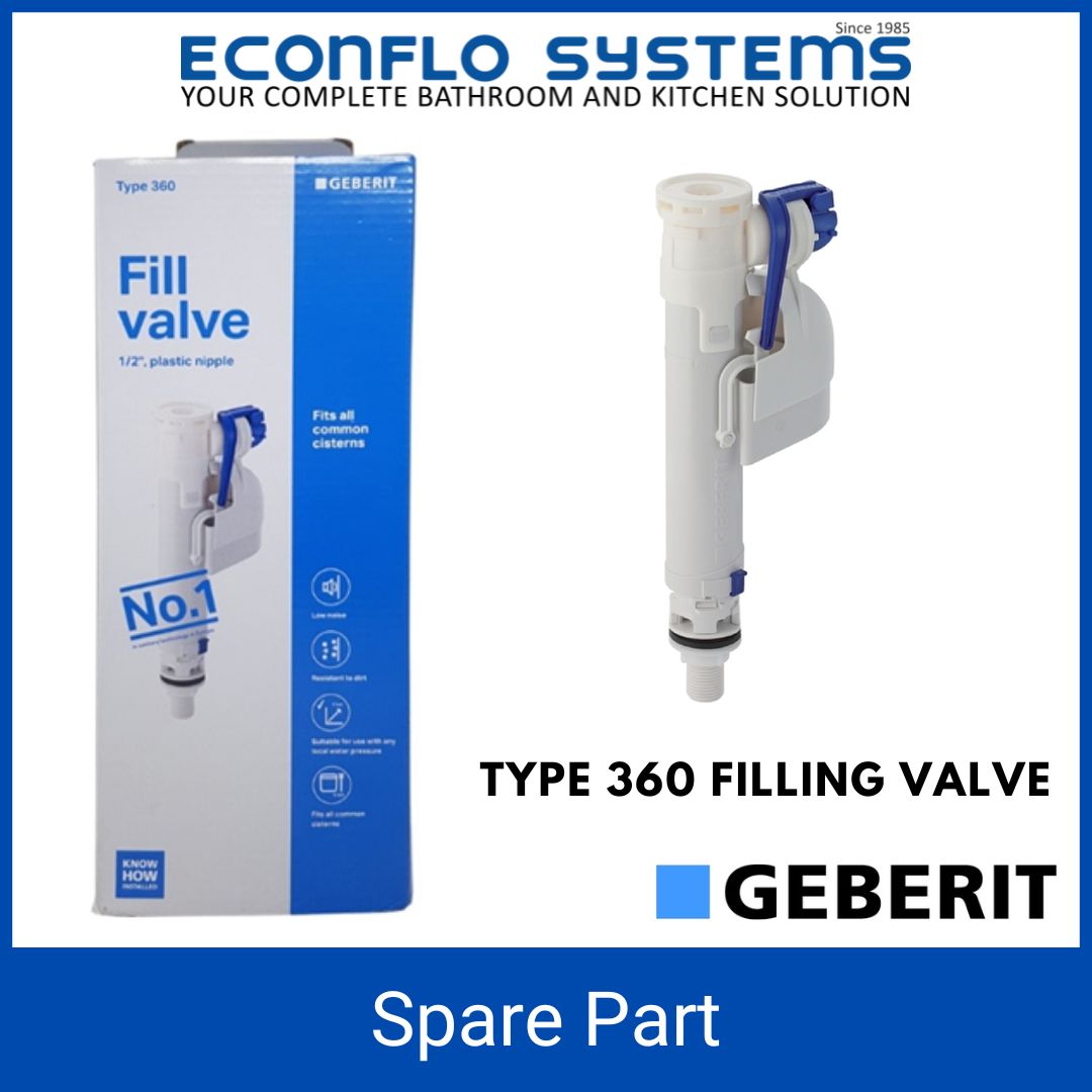 Geberit 271.269.00.1 Type 360 Filling valve for bottom connection 1/2"