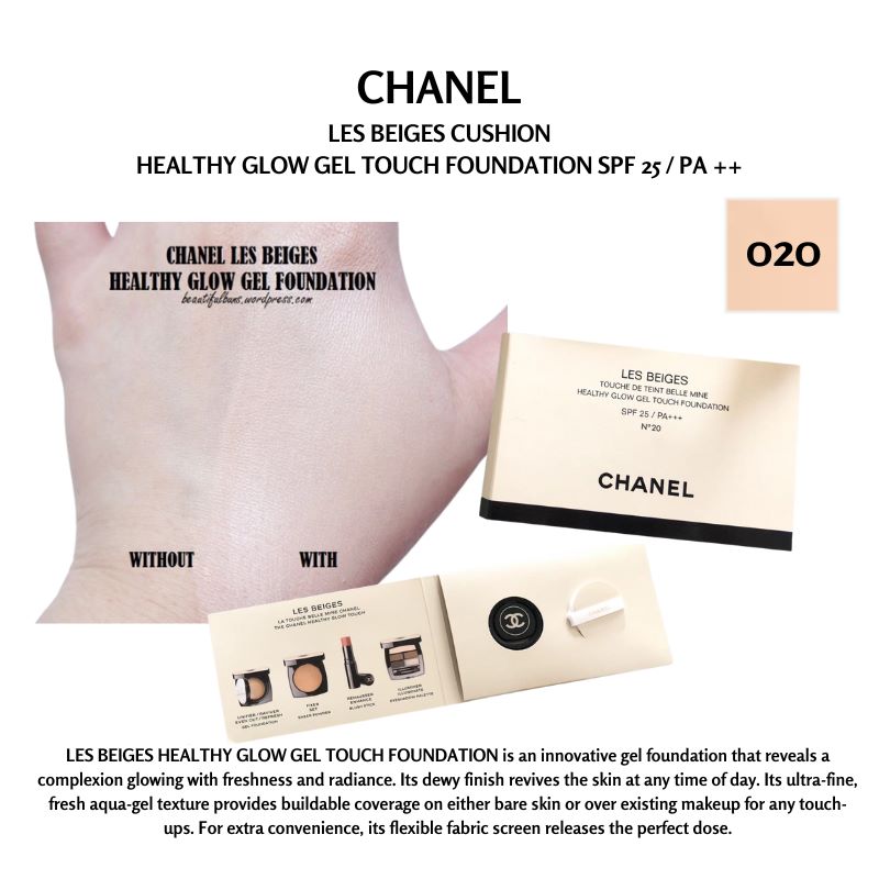 Chanel Les Beiges Healthy Glow Gel Touch Foundation SPF 25 PA+++ 3ml No 20 Travel Size