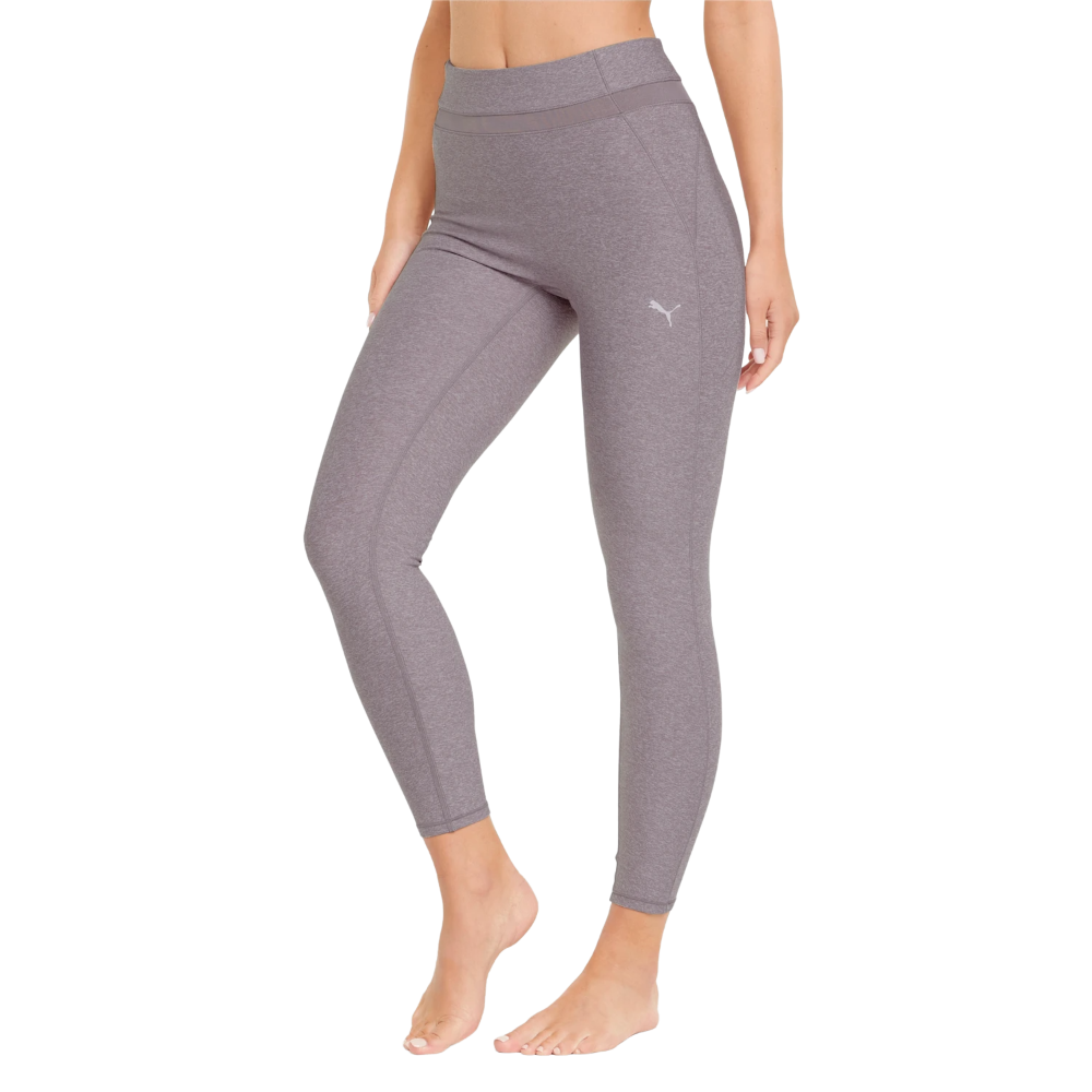 PUMA Studio Mesh Inset High Waist 7/8 Leggings - Women Sports Training Tights (Grey) 52156618