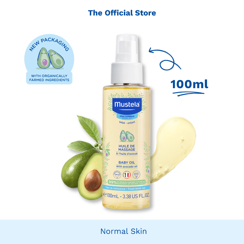 Mustela Baby Oil for Massage 100ml [Normal Skin][Well-being] (exp 08/2026)