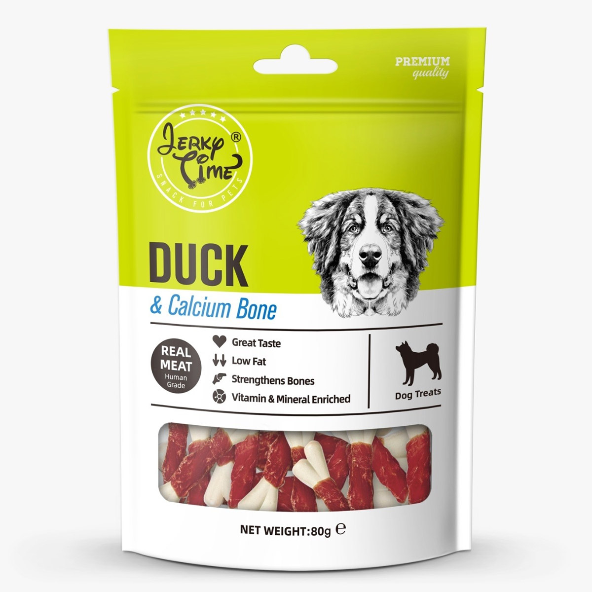 Jerky Time Duck & Calcium Bone for Dogs 80g (JT820437)